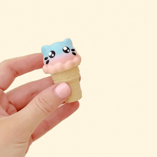 Fun animal-themed fidget toy with click action, textured cone with paw detail