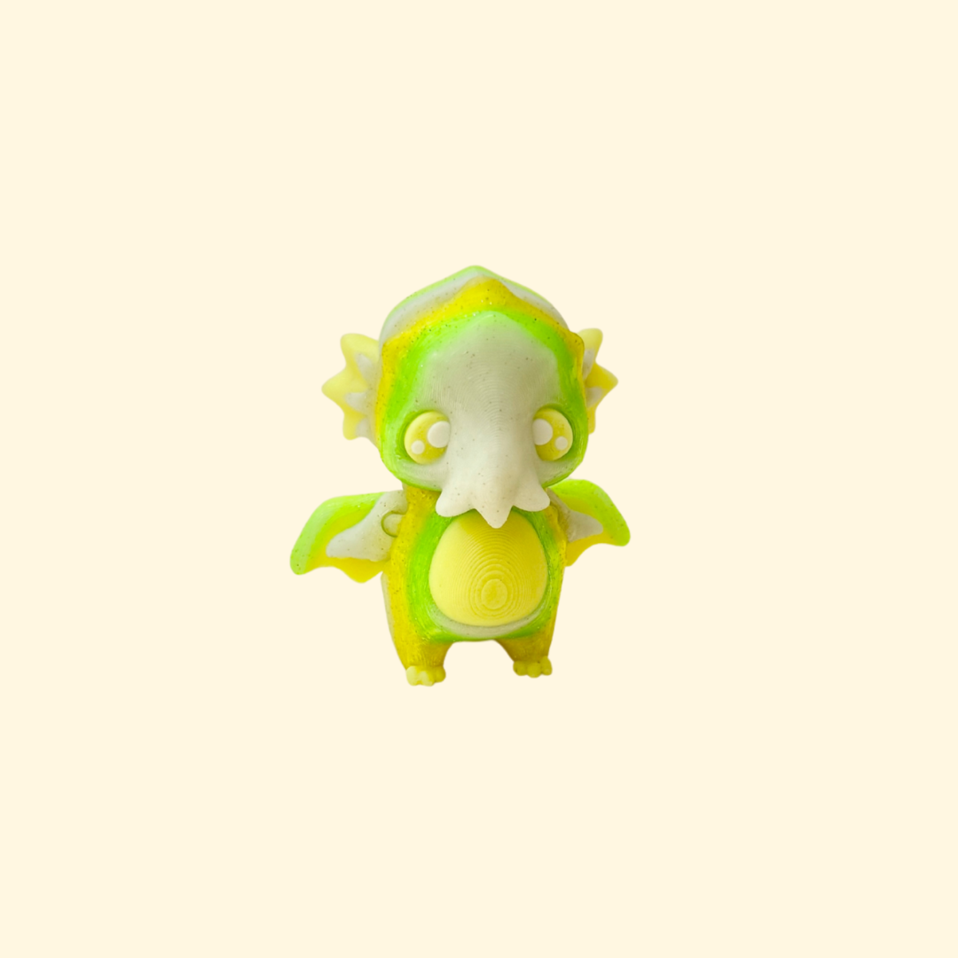 glow in the dark articulated pixie fidget with moving wings and raised textures for sensory use