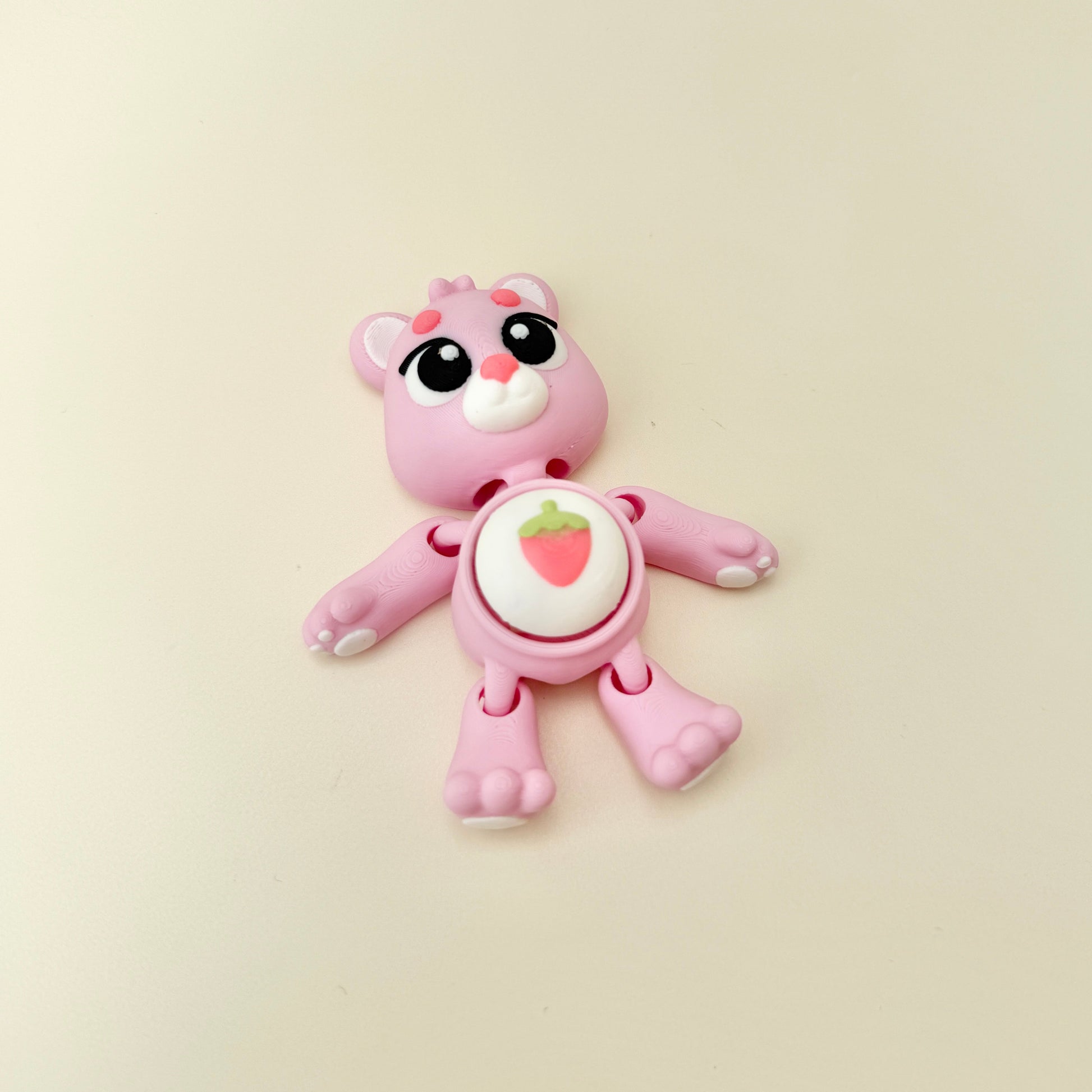 small bear clicker with attachment loop suitable for bags, keys or lanyards