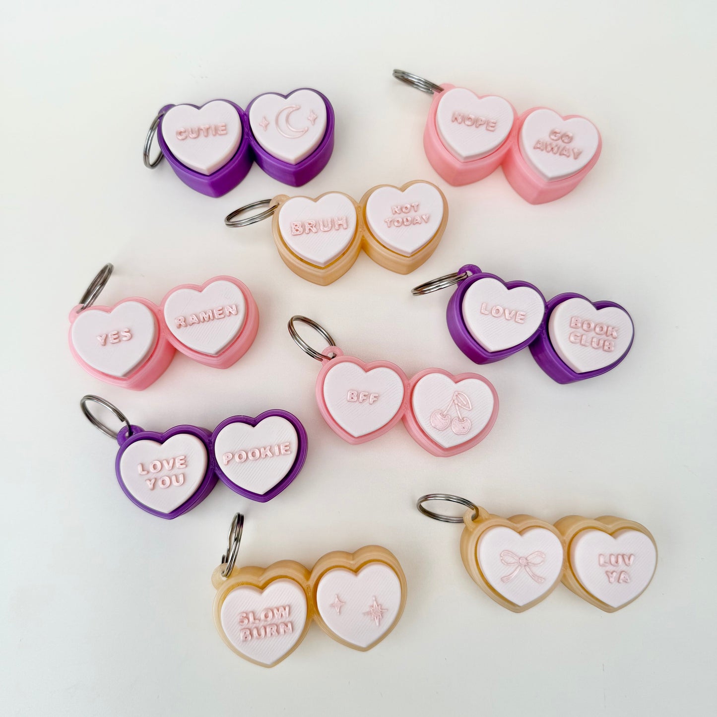 Compact double clicker keychain fidget with snappy press action, sensory feedback, ideal for busy hands and stimming.