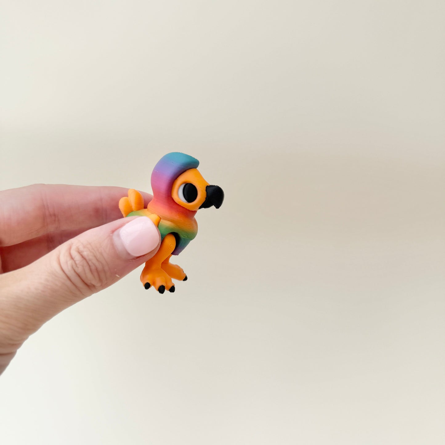 small silent fidget figure with moveable legs for desktop play