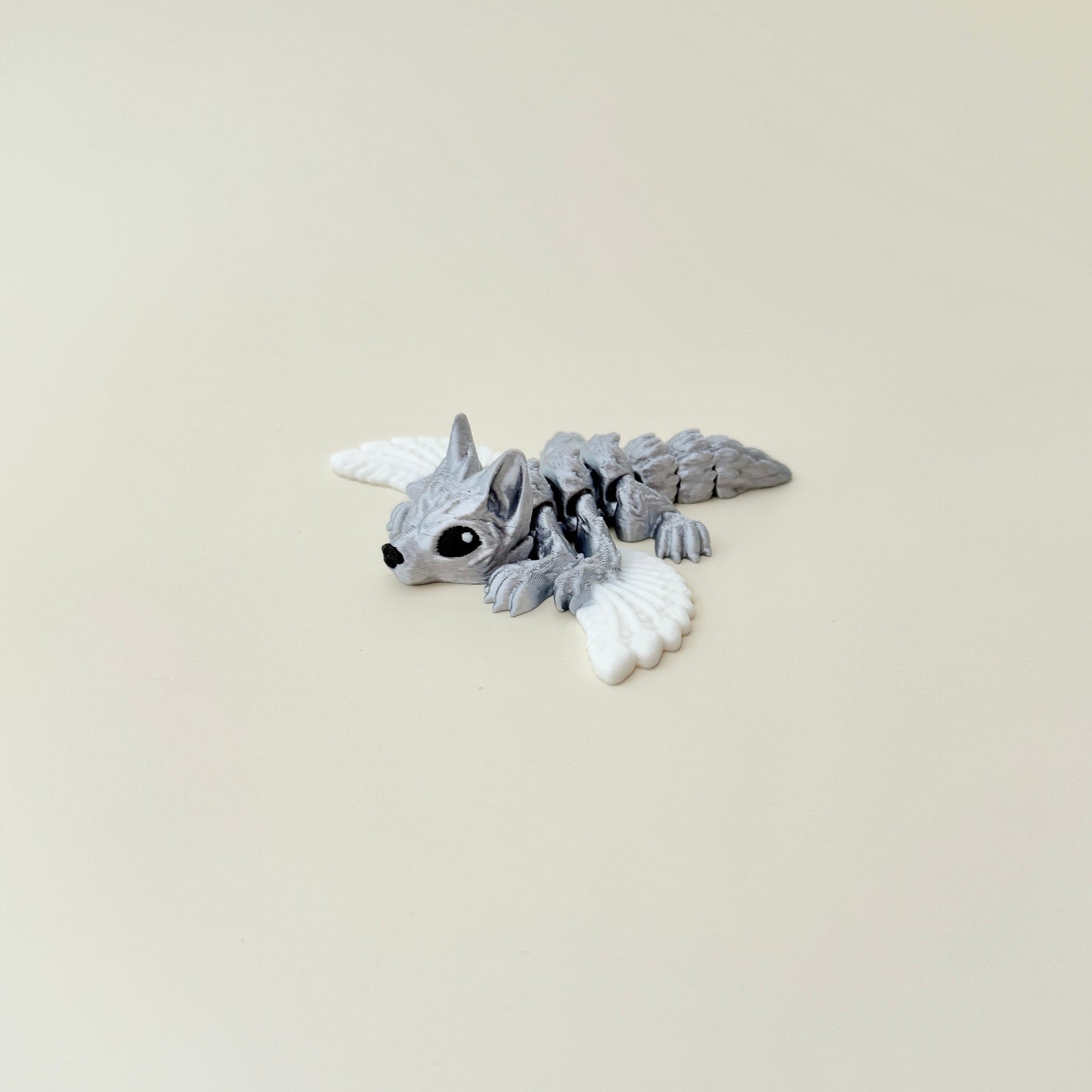 portable winged wolf toy suitable for neurodivergent users and collectors