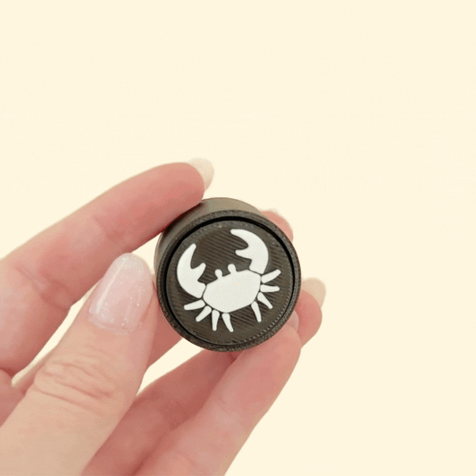 Personalised zodiac clicker, compact and portable, featuring tactile click feedback for sensory stimulation.