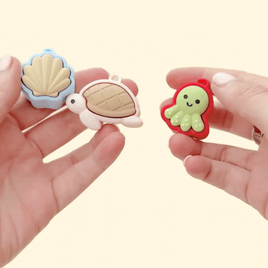 tactile clicker with a bumpy top designed for stimming and focus