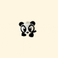 A 6cm black and white baby panda fidget toy with articulated legs, a turning head, and textured fur detail.