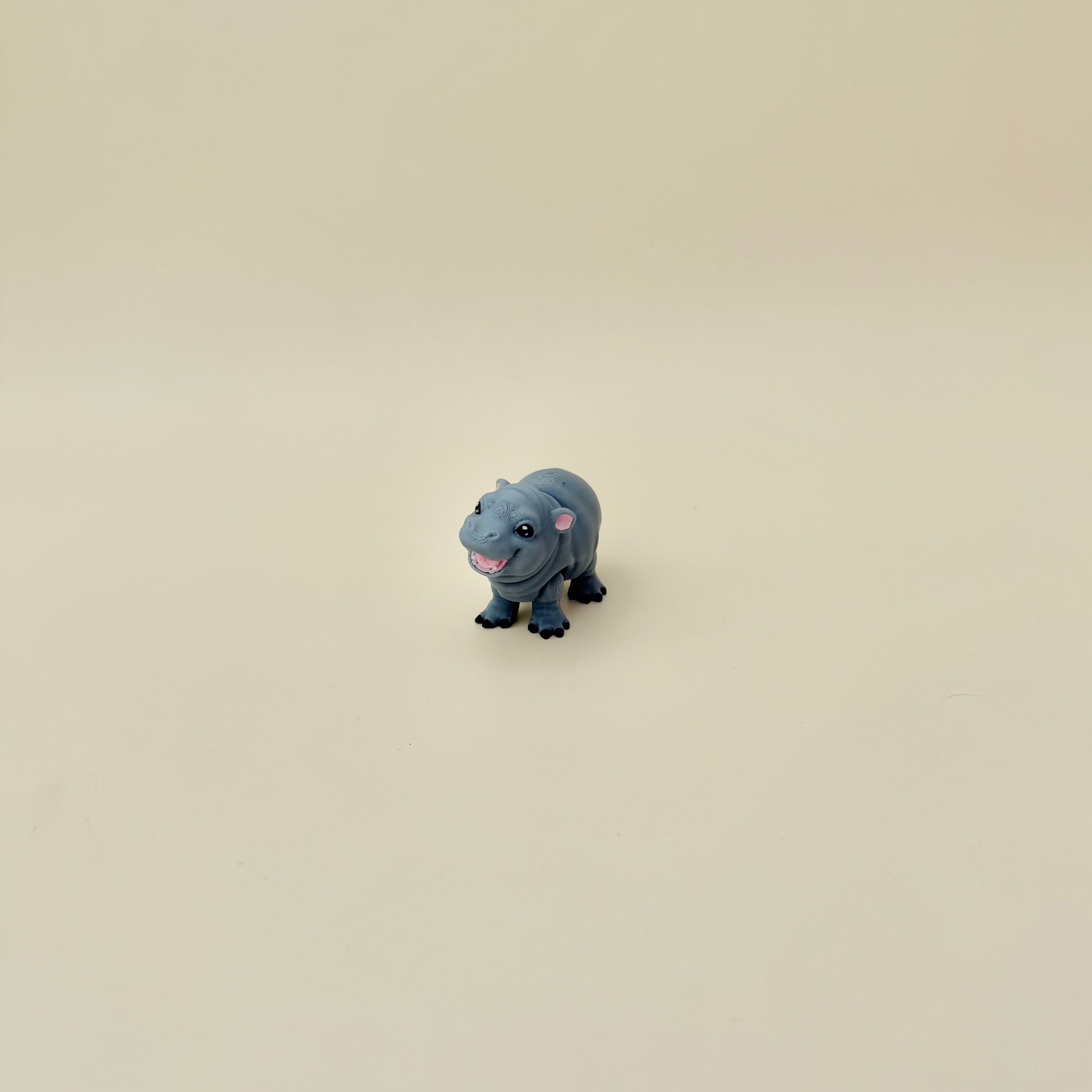 Baby hippo fidget toy, compact size for on-the-go fidgeting