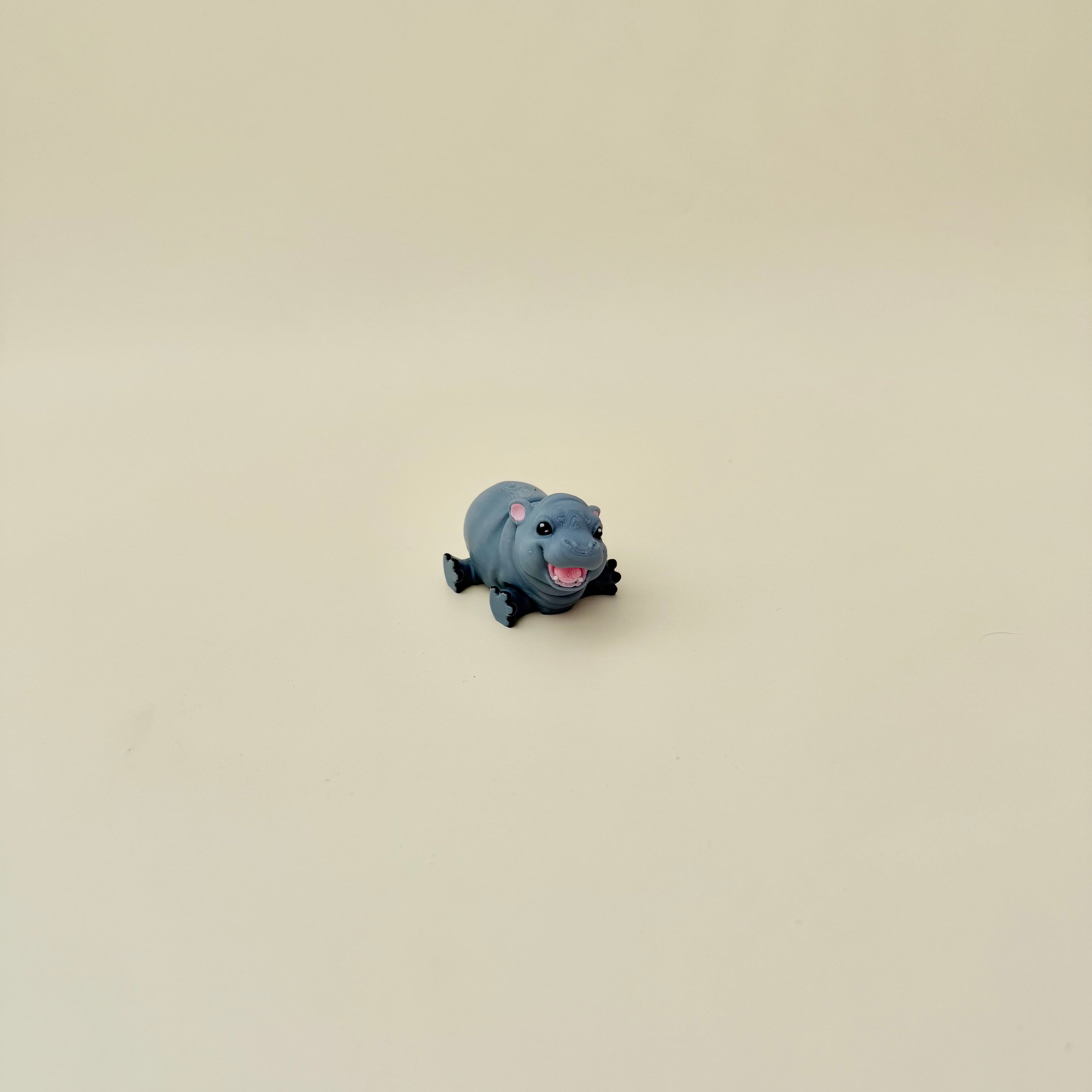 Baby hippo fidget toy for animal lovers and neurodivergent users

