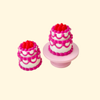 small cake clicker with tactile details for sensory stimming and focus
