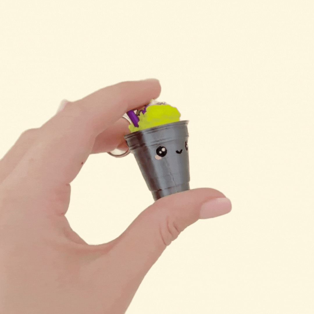 Compact metallic cup body with smooth press action on top.
