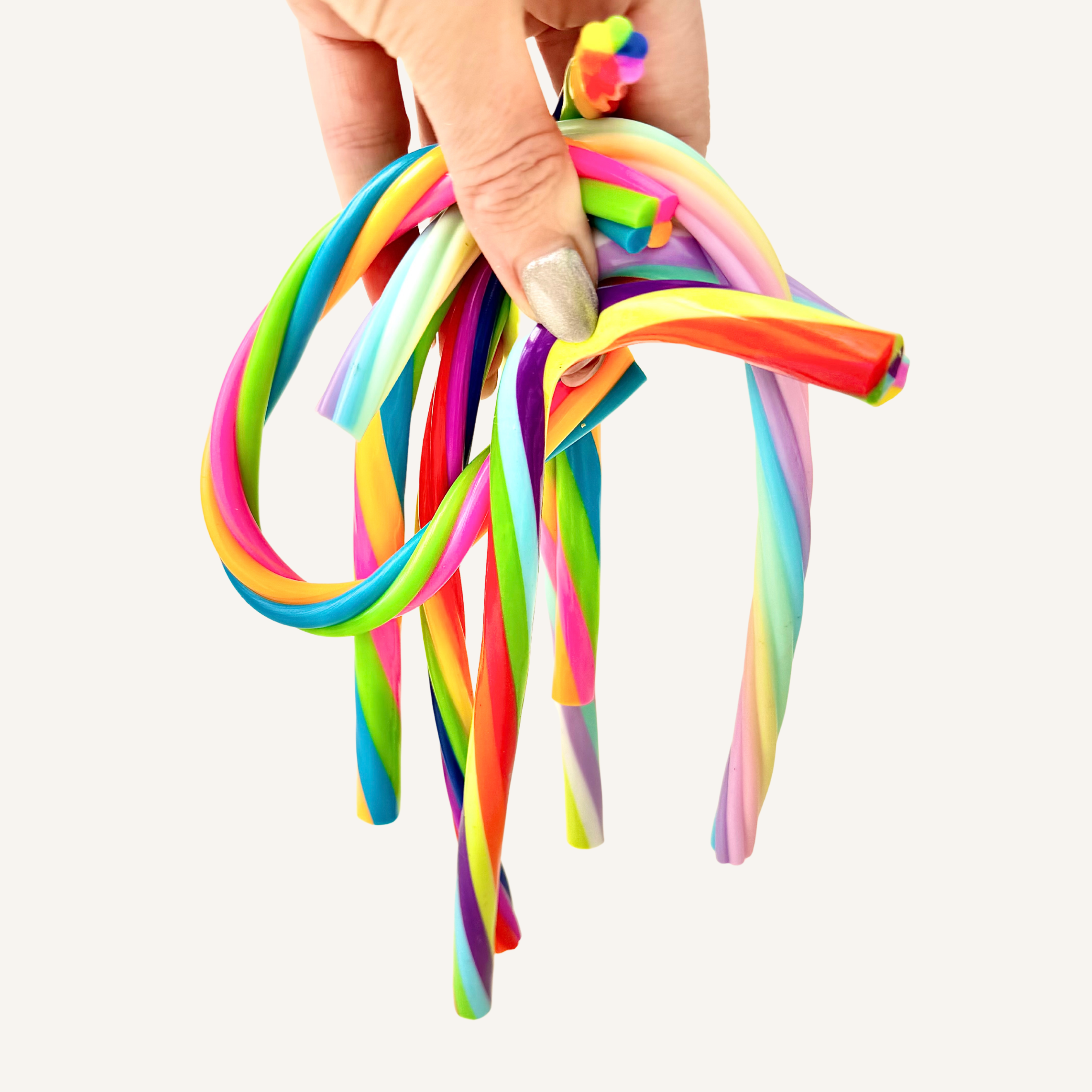 Stretchy sensory fidget designed for movement-based stimming, grounding and keeping hands occupied without noise.
