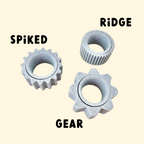 A mechanical-style cog-shaped fidget ring, perfect for spinning and sensory feedback.