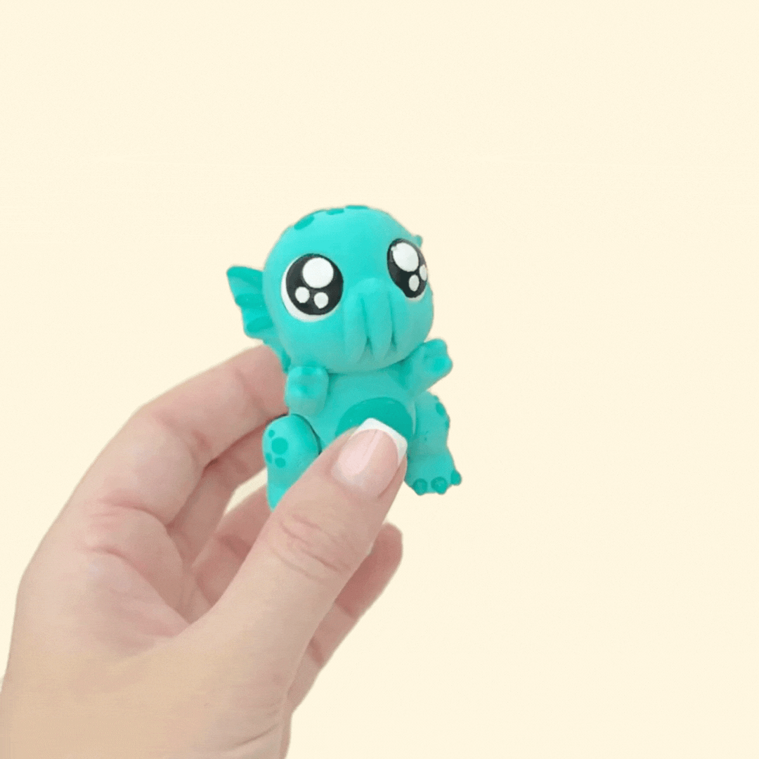 Teal sensory toy with articulated body, ideal for tactile input and fidget fans