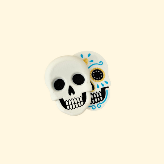 Magnetic sensory fidget toys featuring a sugar skull and realistic skull design. A great gift for fidgeters and neurodivergent individuals.