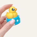Cute duck pond clicker toy with press action for tactile input, desk play and sensory regulation.