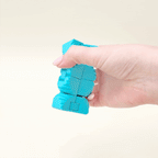 Portable flip and fold sensory fidget with grooved ridges for tactile tracing, great for travel, commuting and waiting rooms

