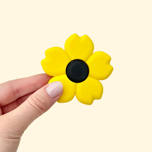 Sunflower design sensory spinner for calming and focus play