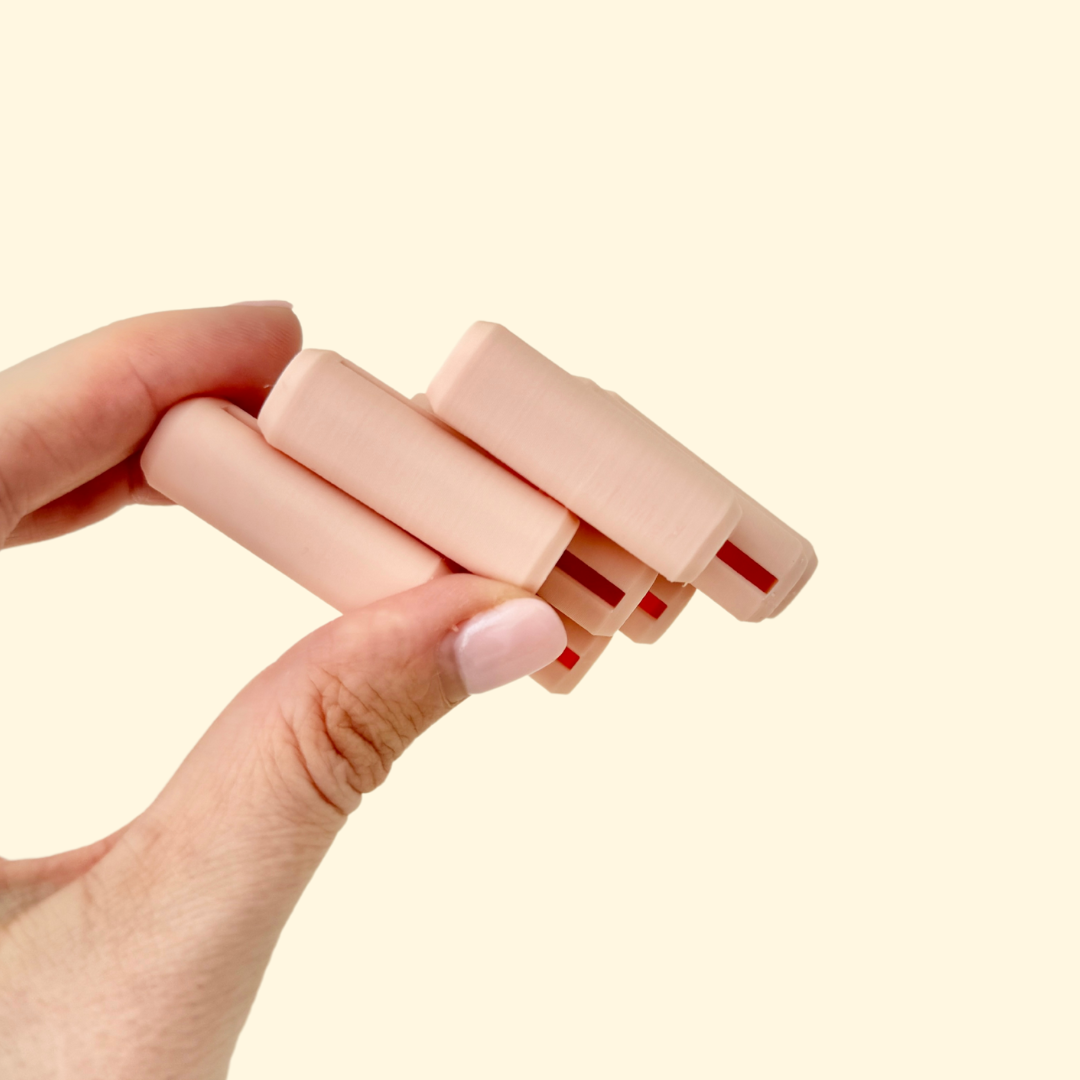 A square-shaped fidget made of 9 rectangles that slide up and down for a calming effect.