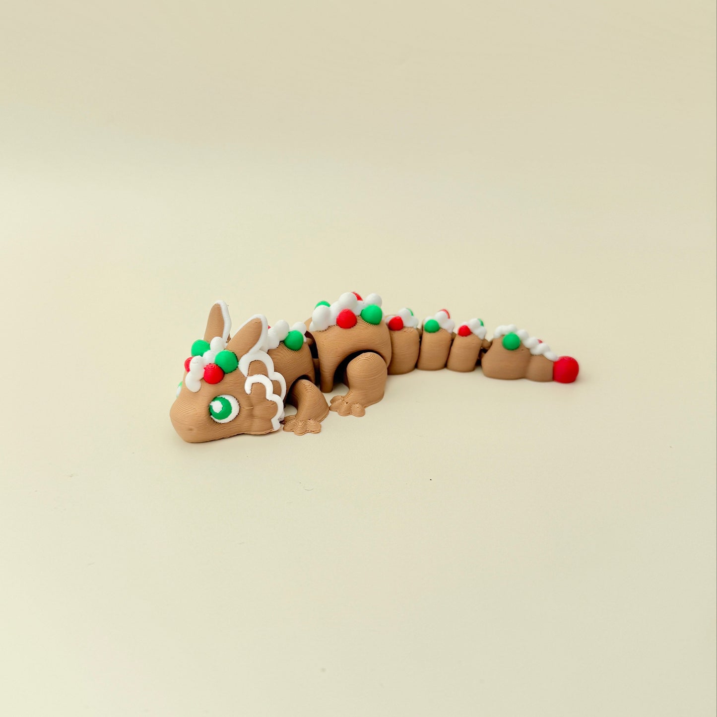 Articulated segments move smoothly for quiet sensory play.
