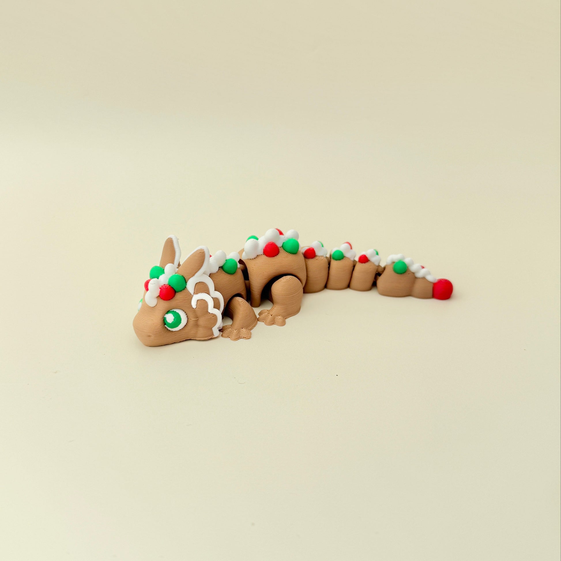 Articulated segments move smoothly for quiet sensory play.
