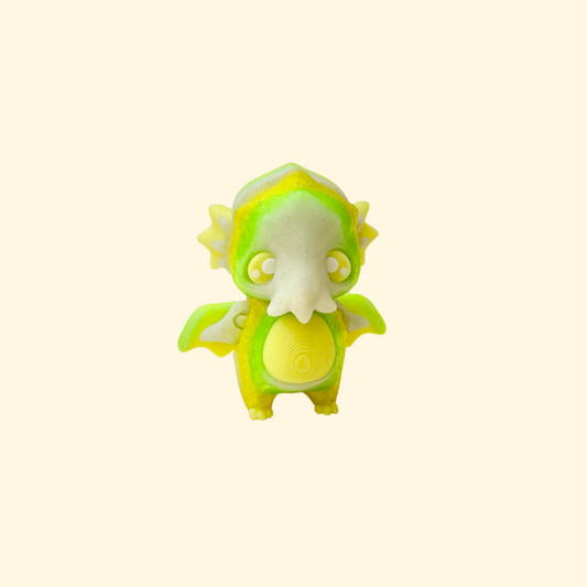 glow in the dark articulated pixie fidget with moving wings and raised textures for sensory use
