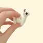 Small, flexible goat fidget toy with a smooth finish, perfect for on-the-go fidgeting.