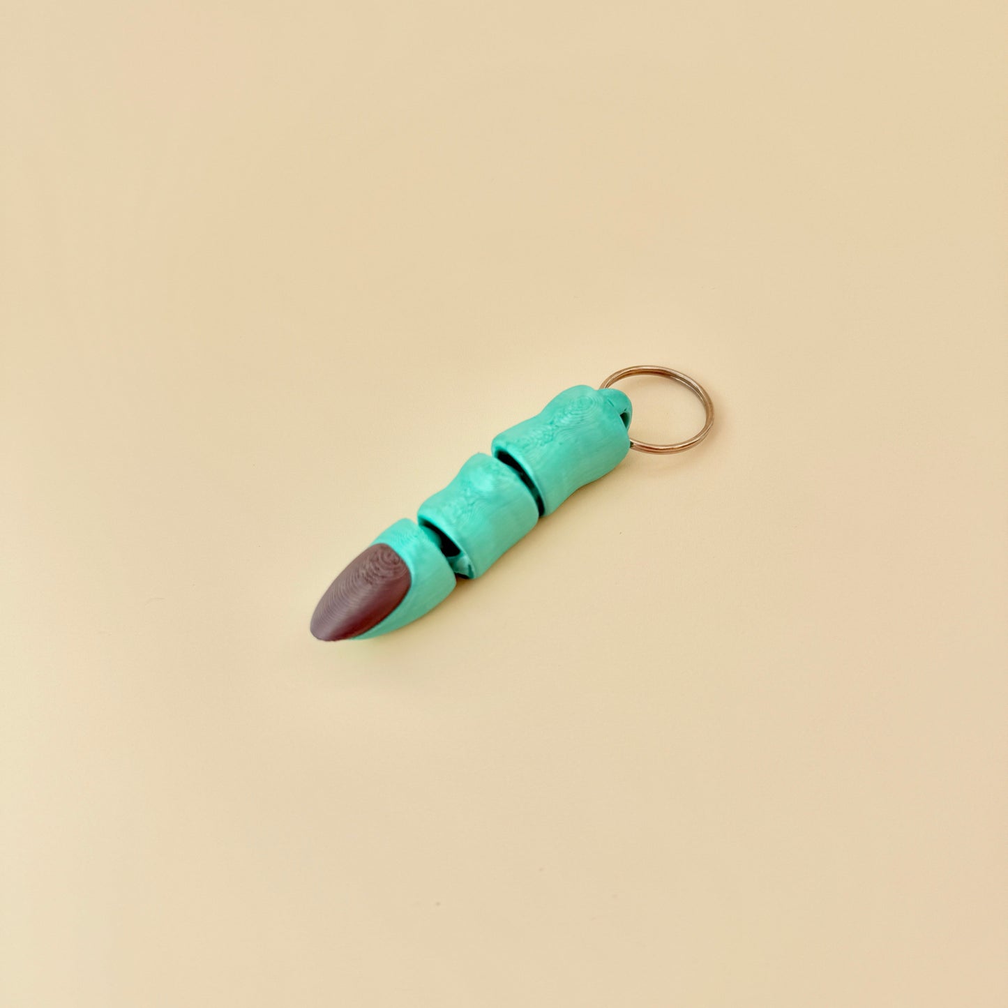 Textured finger keyring for Halloween bags and lanyards
