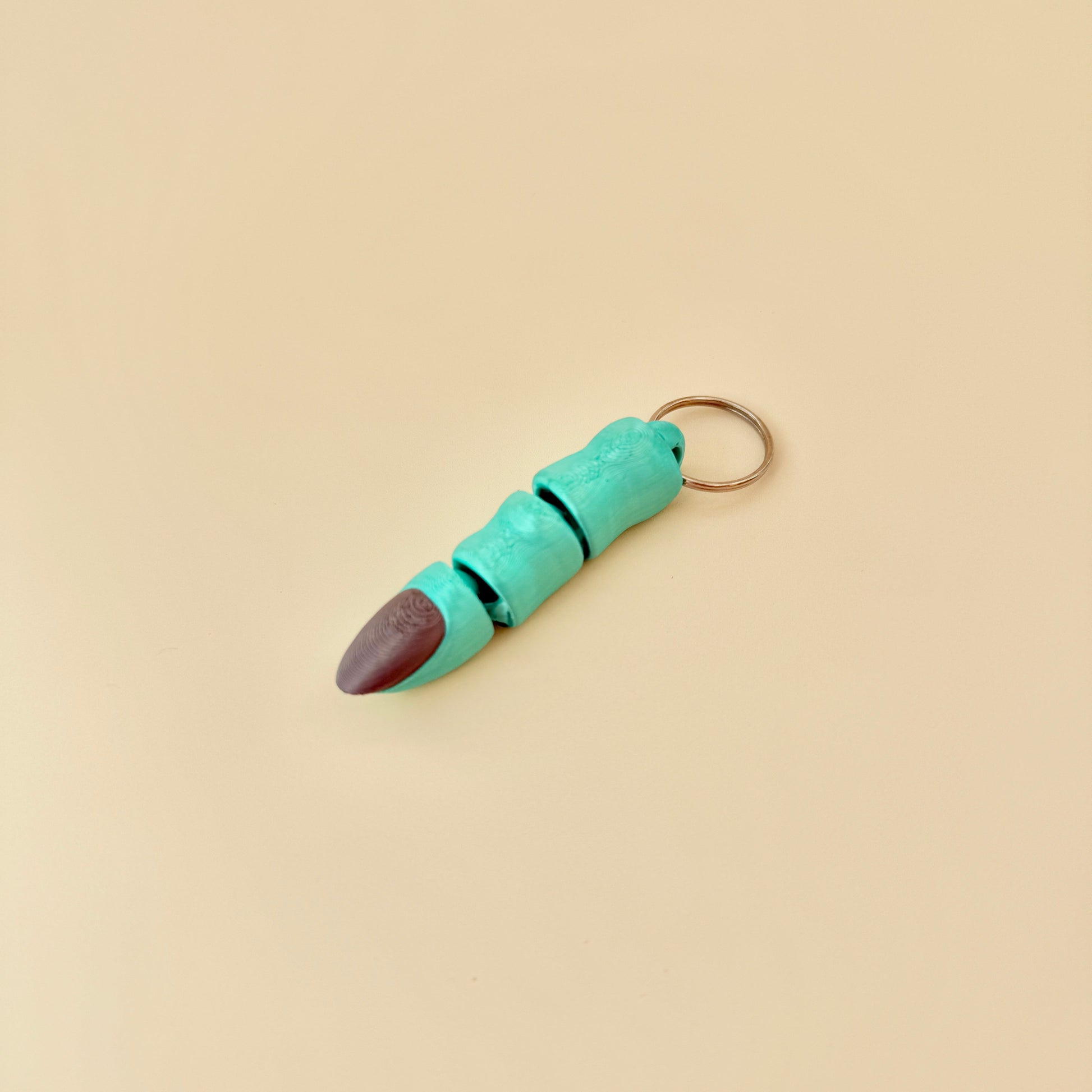 Textured finger keyring for Halloween bags and lanyards
