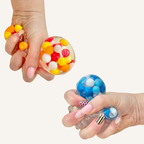 Bumpy textured squishy fidget with a grippy feel and instant rebound, designed for busy hands and sensory regulation.
