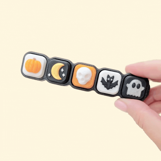 sensory fidget bar with mix and match icon toppers
