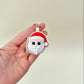 Santa-themed click fidget, sturdy 3D build, portable with loop, choice of click or quiet for classrooms.
