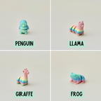 Compact rainbow-coloured mini pet fidget, perfect for tactile engagement and portable play.