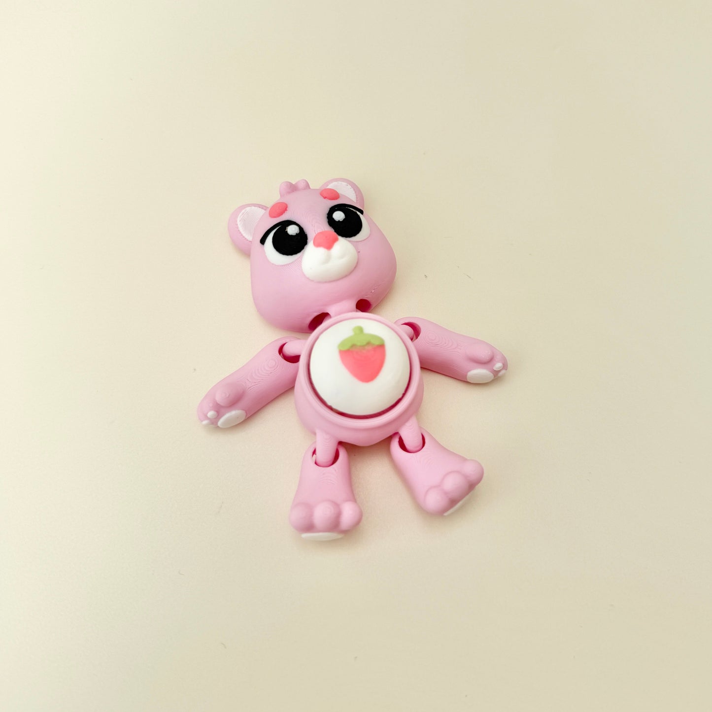 small bear clicker with attachment loop suitable for bags, keys or lanyards
