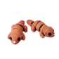 6cm Otter Fidget Toy with a brown body, black eyes, and beige nose, offering flexible and soothing sensory play.