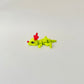 Mini articulated dinosaur fidget toy, stands or lies flat, gentle wiggle motion for calm fidgeting.
