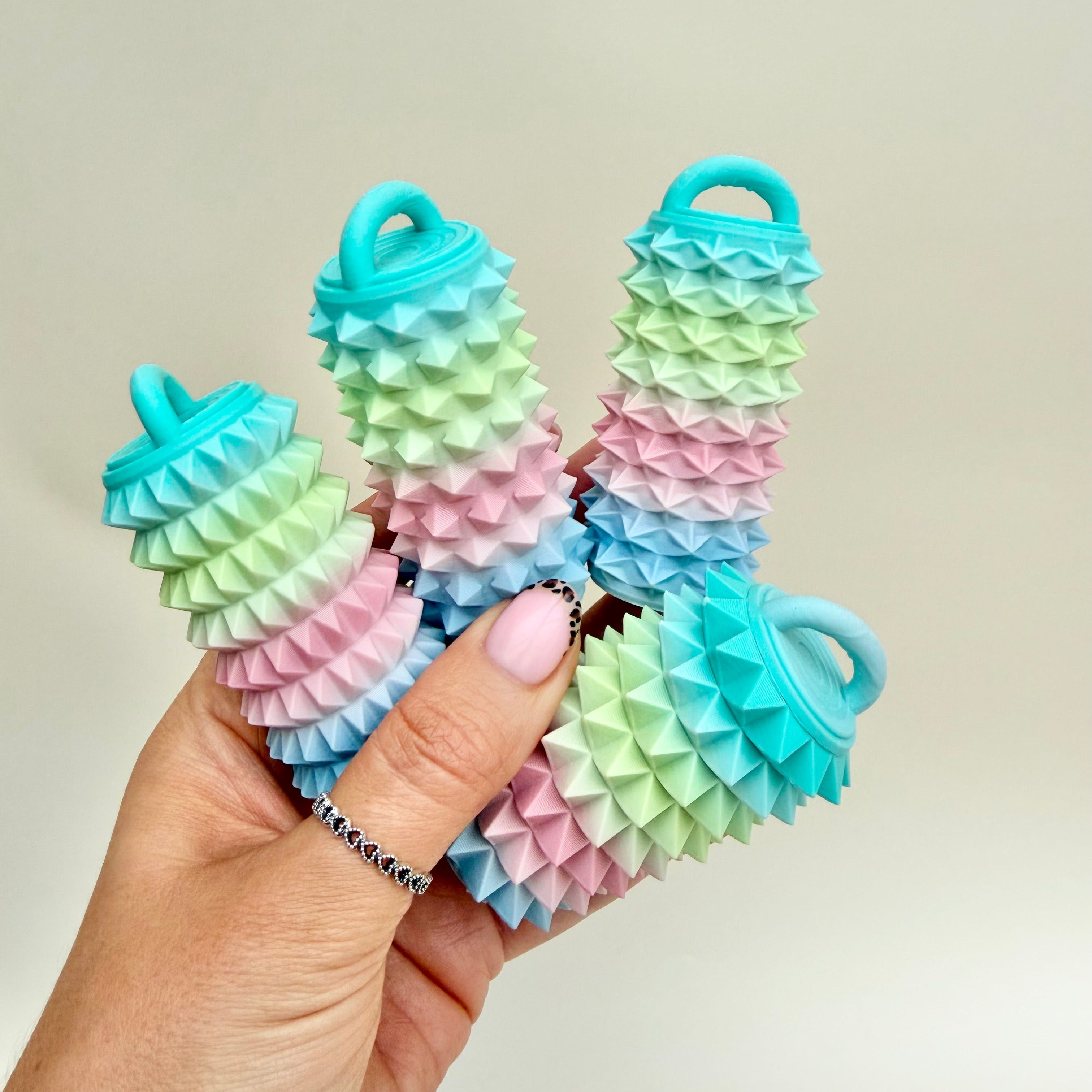 Tactile stim set with firm textured grip points for calming hands, focus support, and stress relief.
