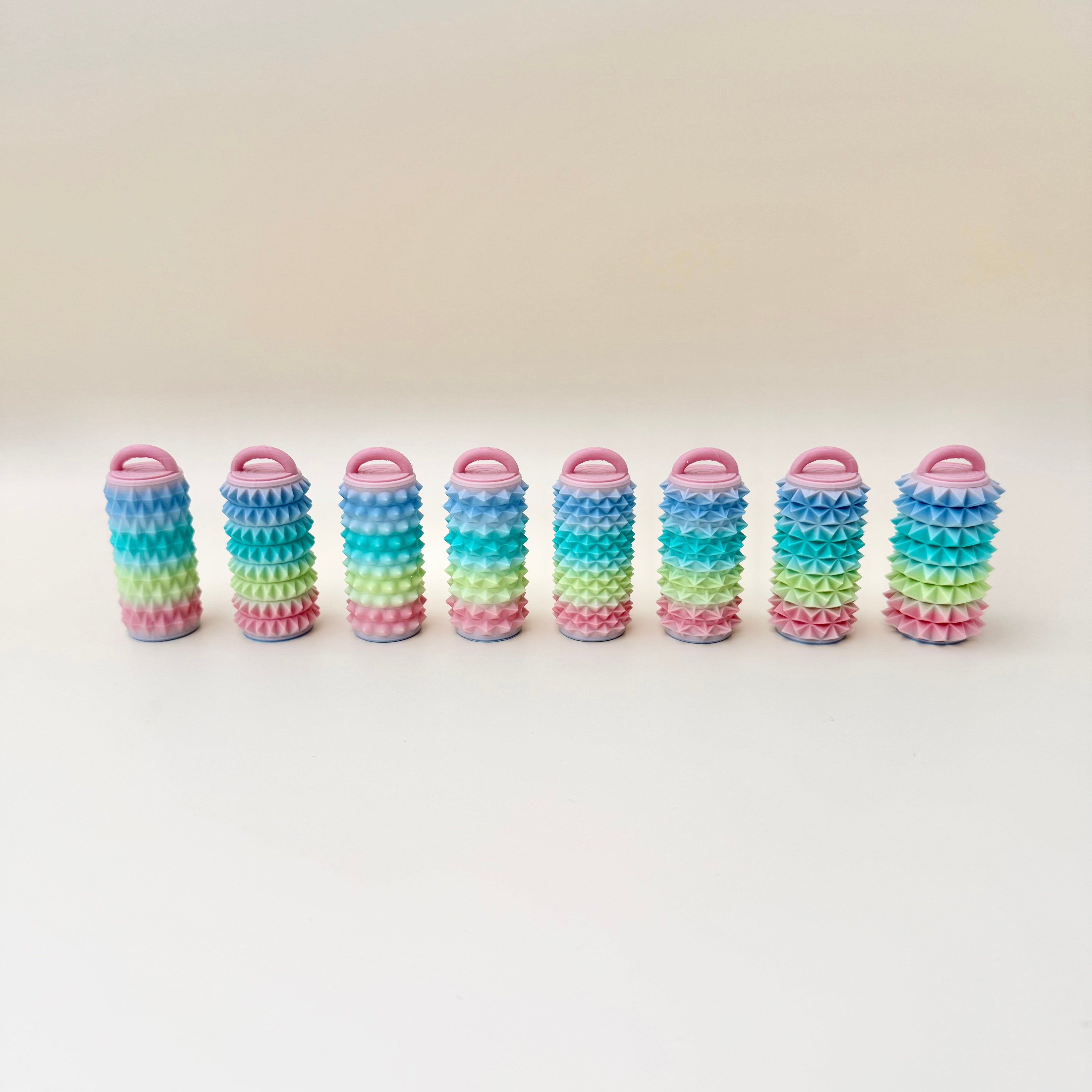 Mixed intensity pressure fidget set (levels 1–8) for calming hands, focus support, and self-regulation.
