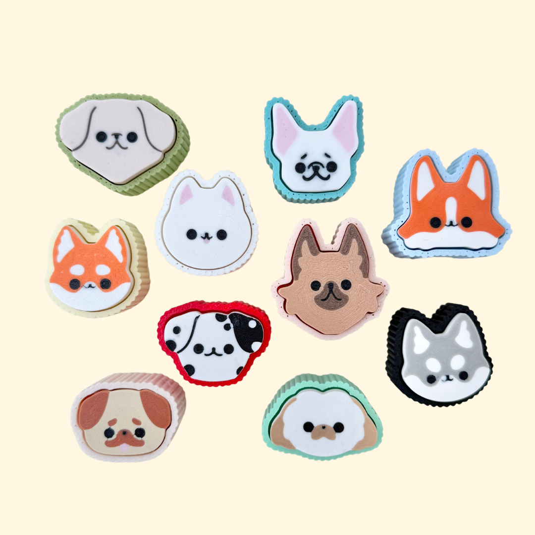 small animal-face clicker for stimming and focus
