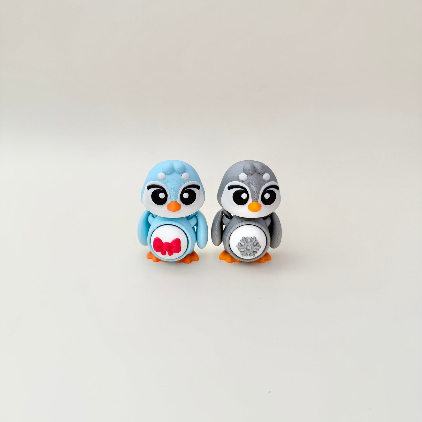 Standing character toy with moving parts for tactile play
