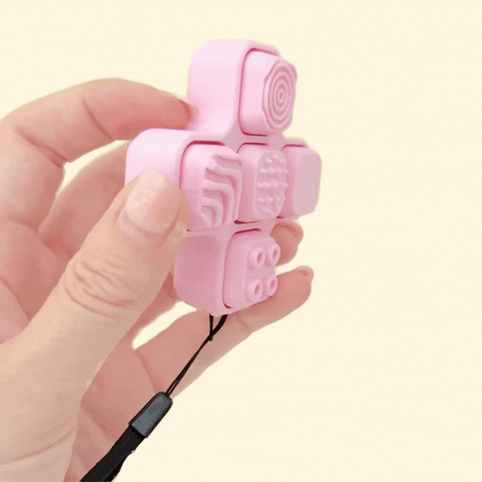 Handheld fidget designed for tactile input and customisable sensory support.