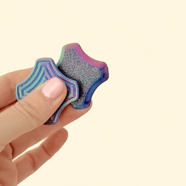 Compact magnetic fidget squares designed for sensory play.