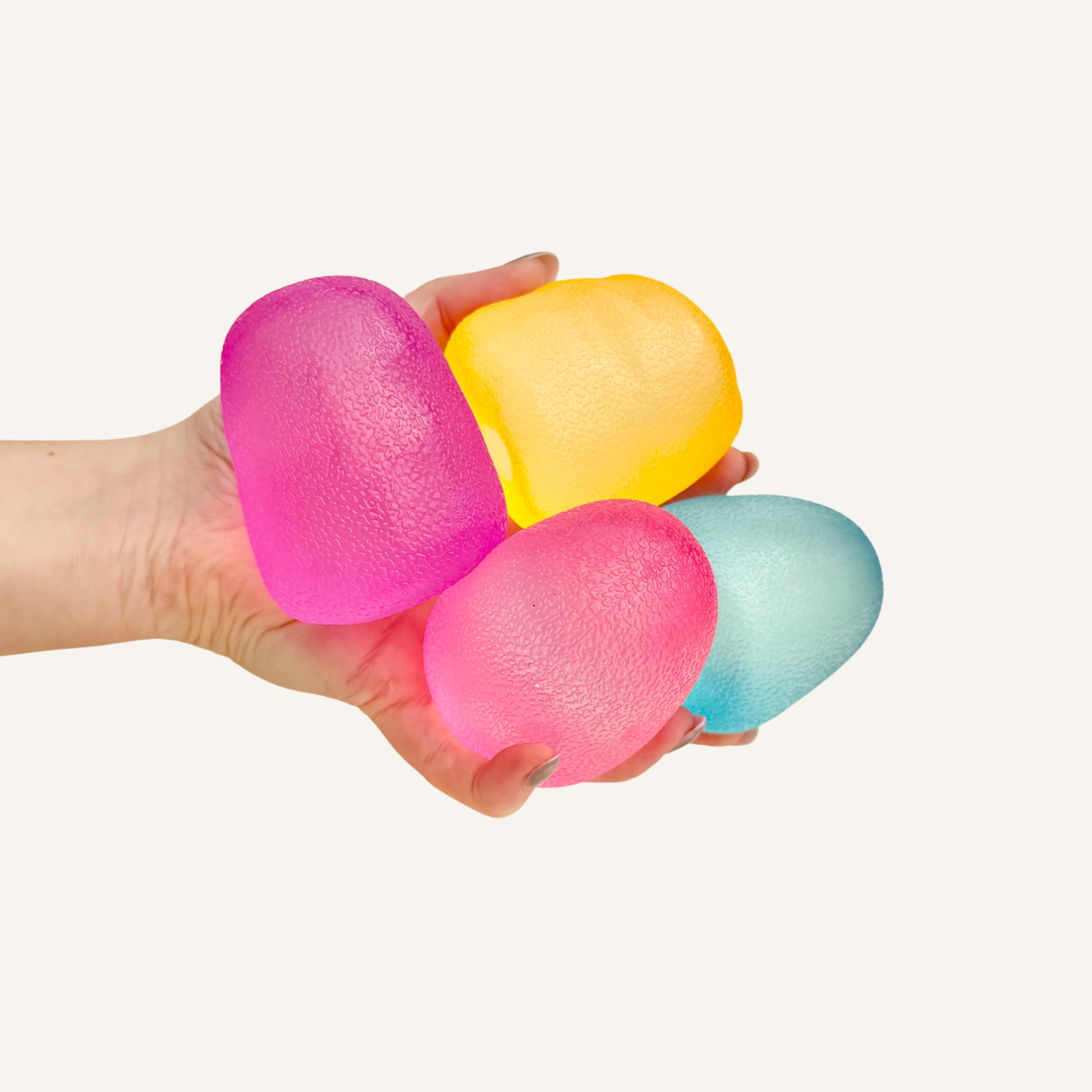 Large slow-rise sensory squish designed for firm resistance, mouldable shaping and calming tactile input over longer fidget sessions.
