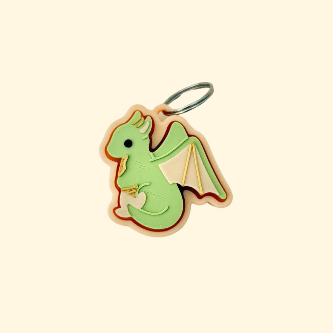 Dragon-shaped fidget toy designed for clicking and finger tracing, with a soft feel.