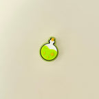 Potion-shaped fidget clicker with clickable centre and star texture on the surface