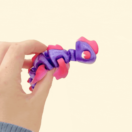 A bendable fidget toy designed for neurodivergent-friendly sensory feedback.
