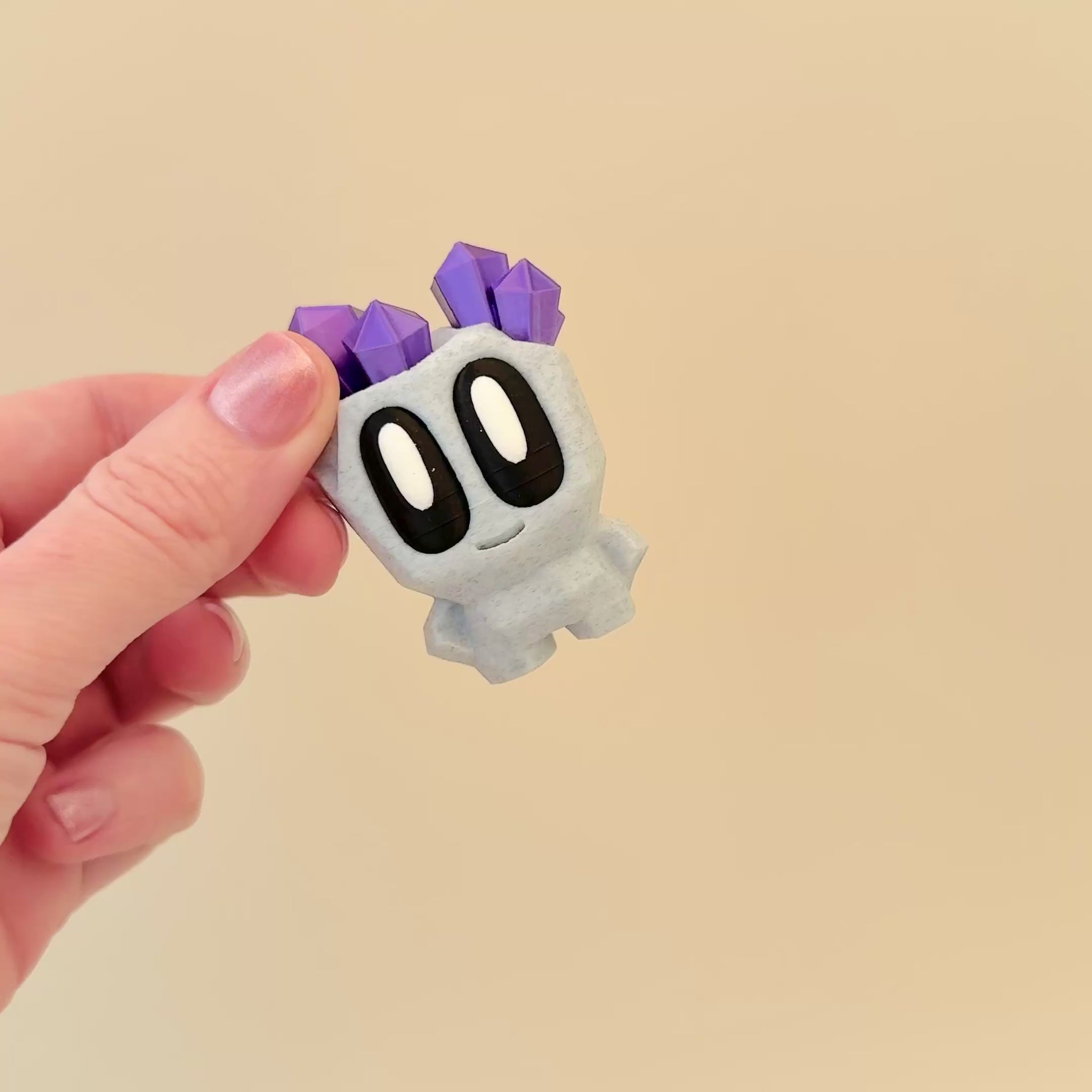 A fun and portable pet rock toy with a carry box for easy transport and imaginative play.