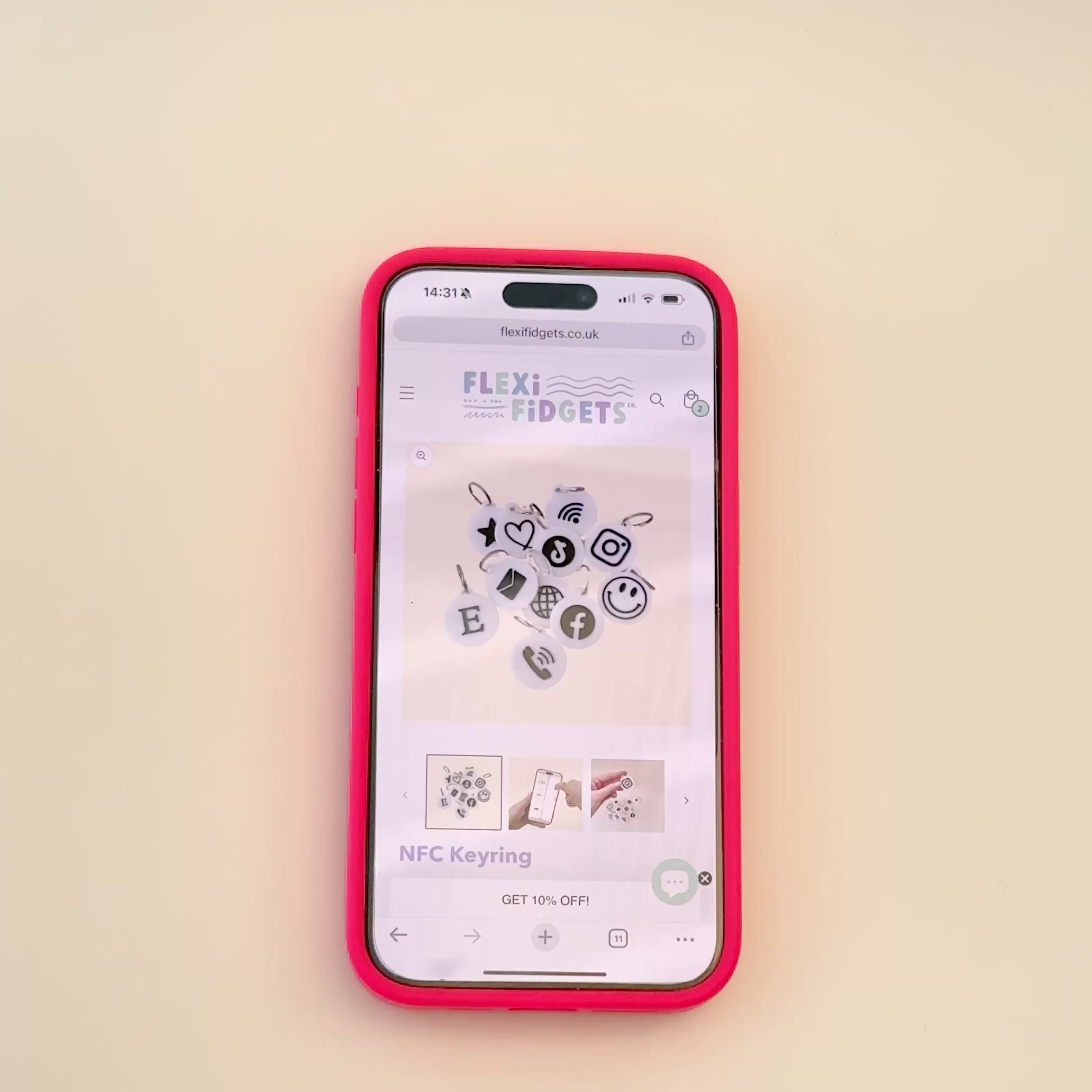 A smart NFC keyring for storing and accessing essential information.