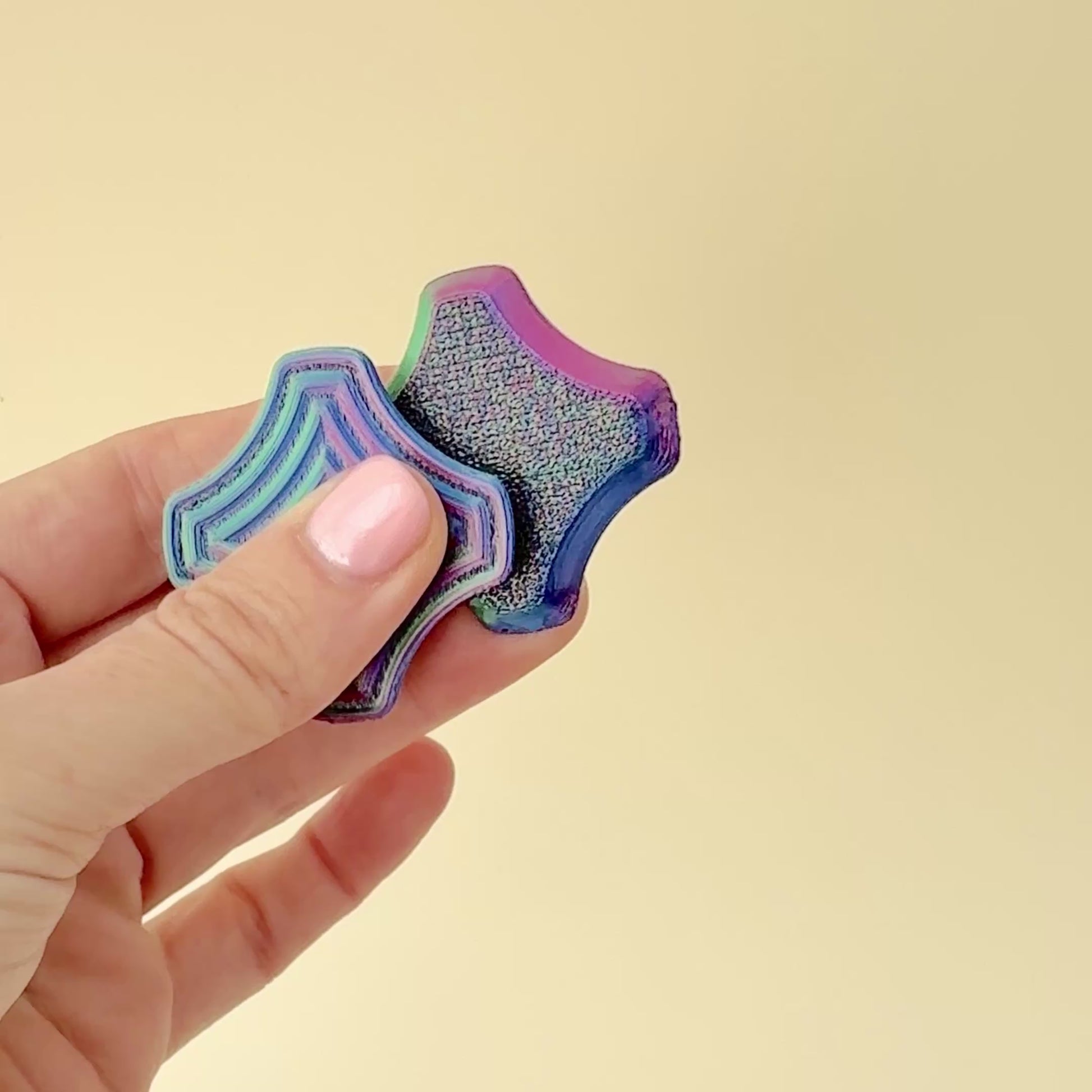 A colour-changing version of the SnapSquares fidget, offering a vibrant shifting effect.