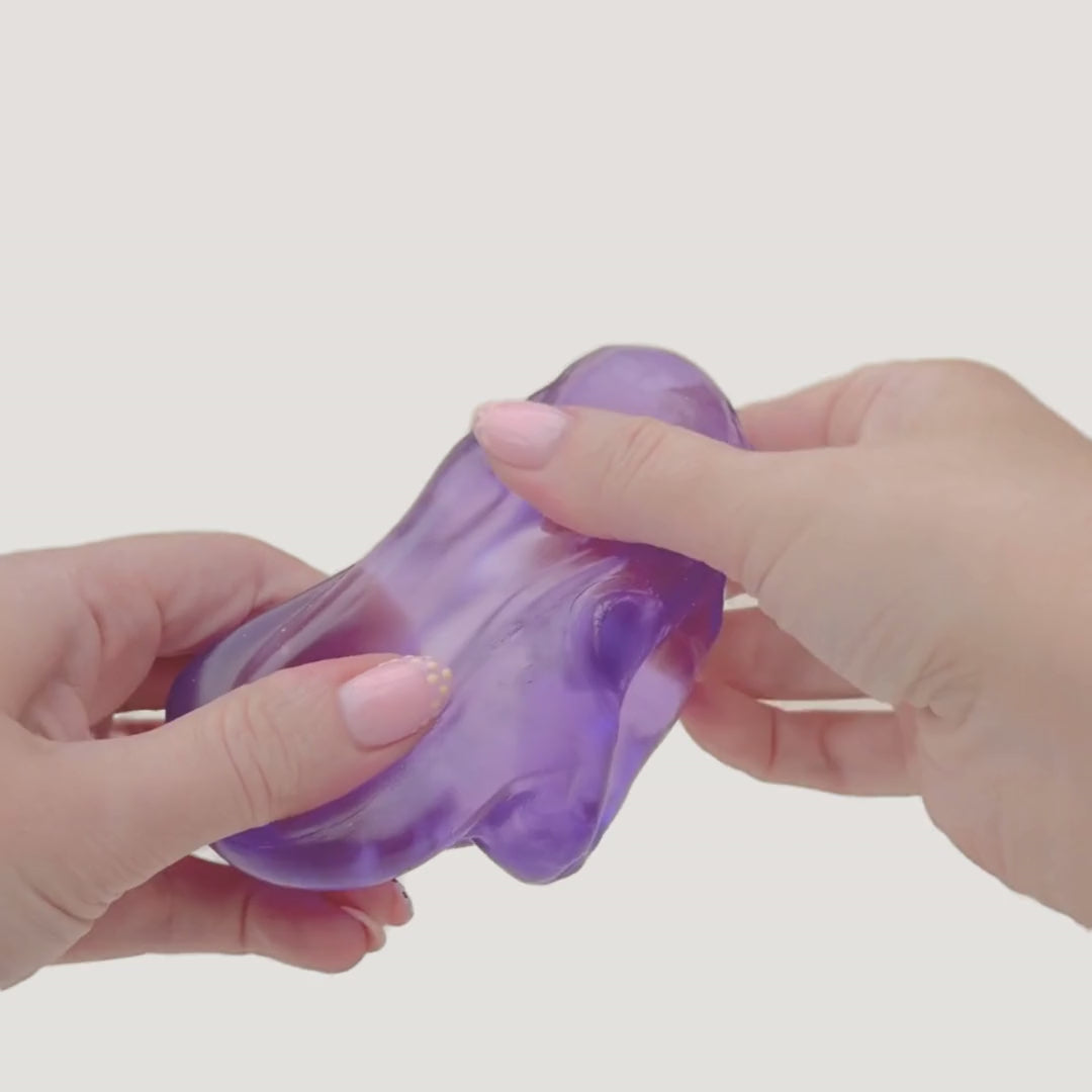 Tactile squish toy with subtle texture for finger tracing and sensory feedback, designed for focus and self regulation.
